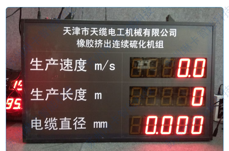 天津市天缆电工机械有限公司生产看板