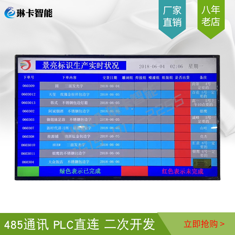 生产线实时状况液晶电子看板